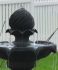 2 Tiered Solar On Demand Fountain Birdbath in Black