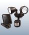 Solar Powered Dual Head Security Spot Lights Bronze