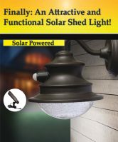 Motion Activated Gooseneck Solar Barn or Shed Light