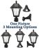 Baytown II Solar Lamp with 3 Mounting Options