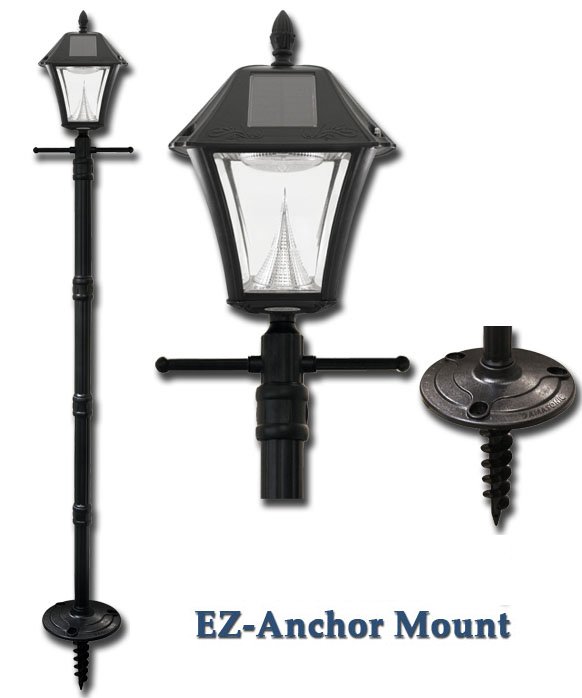 Baytown II Solar Lamp Post with EZ Anchor Base