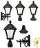 Baytown Solar Lamp 3 Mounting Options in Black