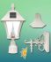 Baytown Solar Lamp 3 Mounting Options in White