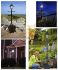 Baytown Solar Lamp Post with Planter