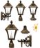 Baytown Solar Lamp 3 Mounting Options in Weathered Bronze
