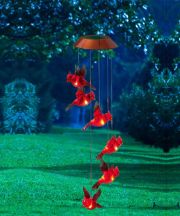 Garden Days Cardinal Mobile with Solar Light