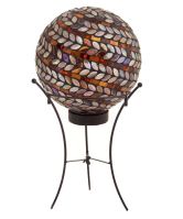 Metallic Spiral Solar Gazing Globe with Stand