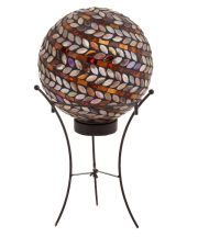 Metallic Spiral Solar Gazing Globe with Stand