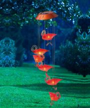 Flashy Flamingos Mobile with Solar Light