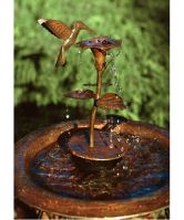 Copper Hummingbird Dripper Fountain