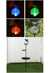 Aquarius Birdbath Solar Light Stake