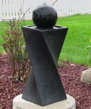 Black Ball On Demand Solar Fountain