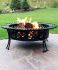 Diamond Weave Large Patio Fire Pit with Spark Screen