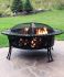 Diamond Weave Large Patio Fire Pit with Spark Screen